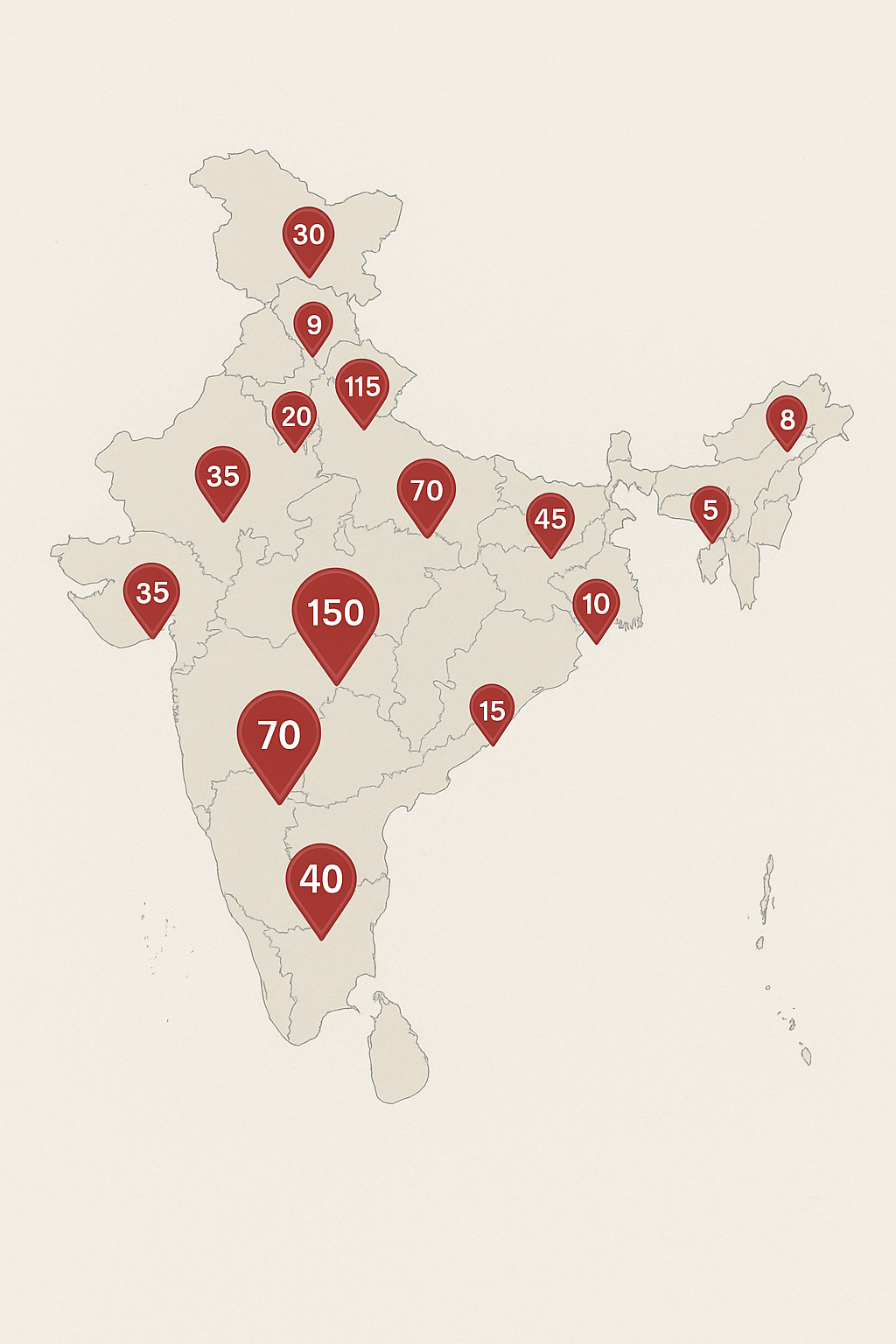 Insurance Broker Distribution Map of India